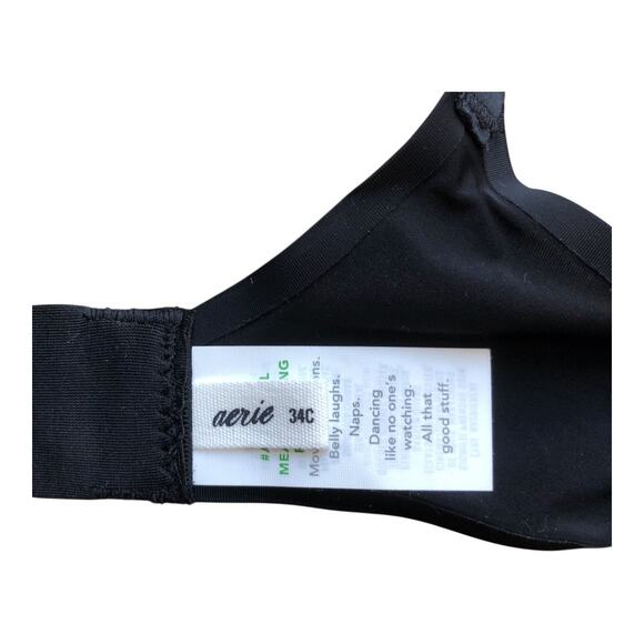 Aerie Smoothez Lightly Lined Bra Full Coverage Black Size Women's Size 32C NWT - Picture 10 of 16